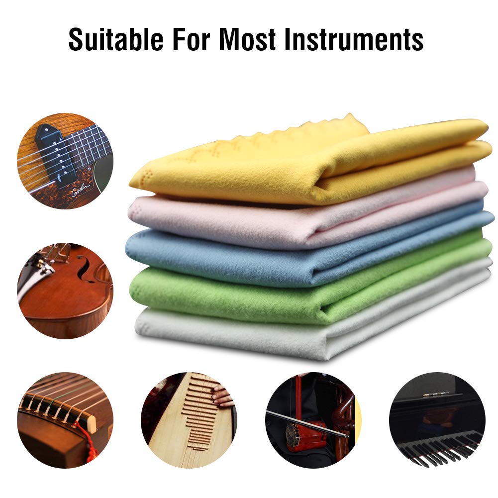 Bnineteenteam Polish Cloth Microfiber Cleaning Cloth for Violin, Viola, Cello, Bass, Guitar, Piano